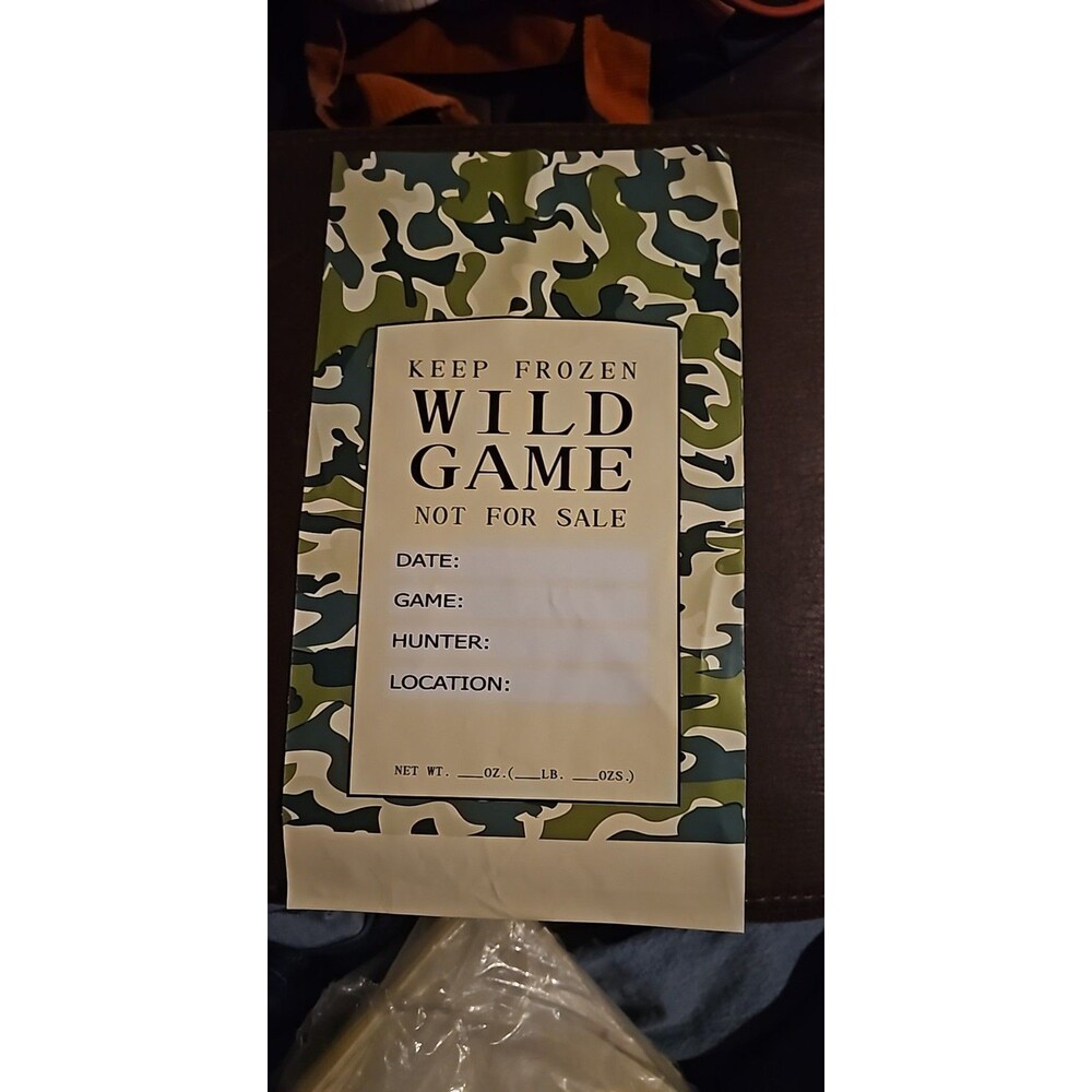 Wild Game Freezer Bags Meat Packaging for Ground Meat 140 Pack 1Lb Party New